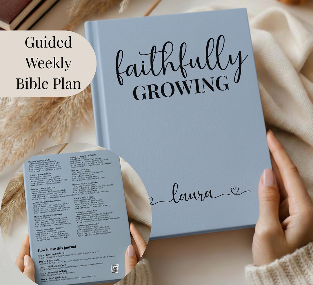 Guided Bible Study Journal for Women, Christian Bible Study Notebook ...