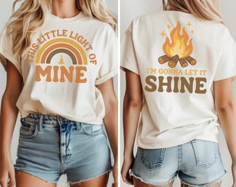 Retro This Little Light Of Mine Christian Shirt, Faith Over Fear Bella Canvas Tee, Religious Graphic, Love Like Jesus Shirt, Christian Gift