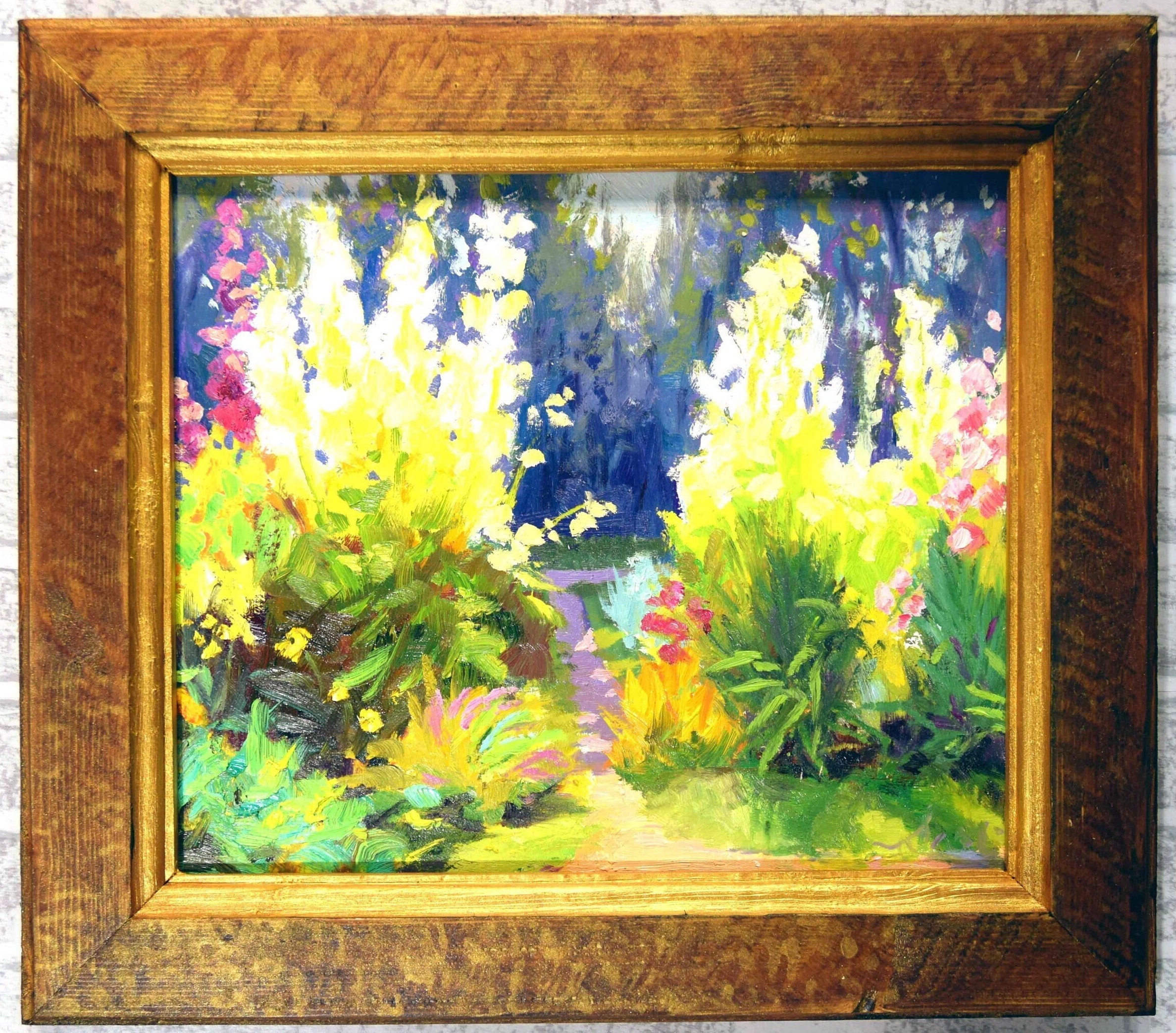 油絵 油彩 油彩画 絵 絵画【青空の下に咲くラベンダー