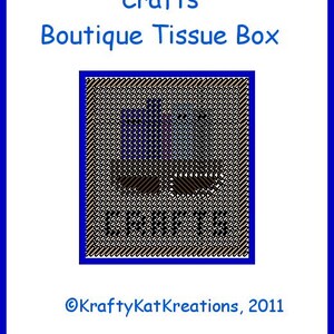 Crafts Boutique-size Tissue Box Cover  plastic canvas pattern