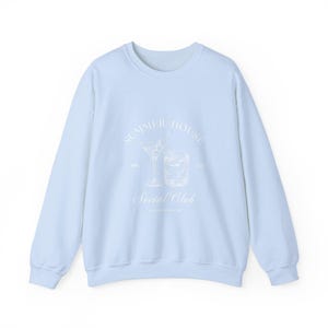 Cosy Summer House ronde hals, coole katoenmix trui, jeukvrije naden afbeelding 2