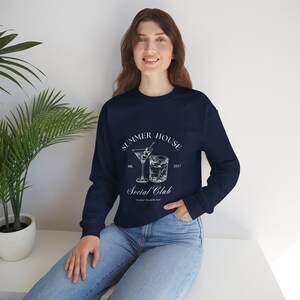 Cosy Summer House ronde hals, coole katoenmix trui, jeukvrije naden afbeelding 8