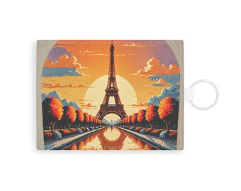 Saffiano Leather Card Holder Paris