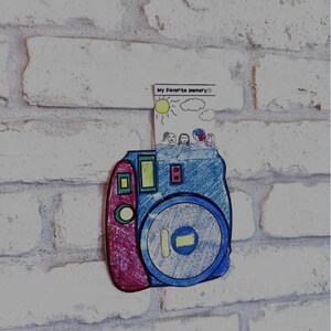 Kid Back to School Camera Craft, Paper Template, Printable Coloring Activity Kids Craft, Instant download, First day of School Craft