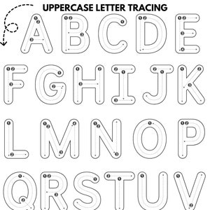 Hoja de trabajo de seguimiento de letras imprimible, letras mayúsculas y minúsculas