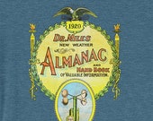 Retro T-Shirt: Dr. Miles New Weather Almanac Unisex Shirt, 1920s, Book Cover, Forecaster Gift