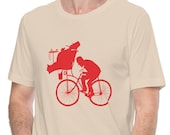 Leftist T-Shirt: Labor Carrying Capital on Bicycle | Unisex Retro Socialist Anti-Capitalist Socialism Pro-Labor Communist Communism