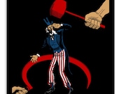 Anti-Imperialist Small Print, 4x6" Postcard: The Defeat of Imperialism | Retro Communist Anti-Capitalist Flat Card, Hammer & Sickle, Leftist