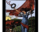 Leftist Small Print: The Emancipation of Labour, Walter Crane in Color 4x6" Postcard Socialism, May Day 1903 Retro Socialist Pro-Labor