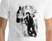 Alcohol T-Shirt: Chained to the Drink Habit | Edwardian Prohibtion, Booze, Drinking, Addiction Unisex Shirt, Bartender Gift