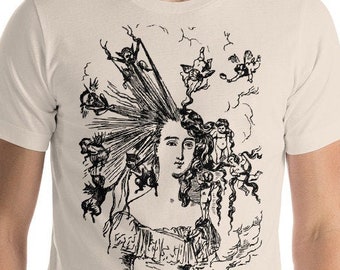 Hairstyle T-Shirt: Edwardian "Arranging the Hair" Unisex Shirt | Hairdresser Gift, Stylist Gift, Salon, Beauty, Devils, Angels, Bad Hair Day