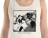 Workers Tank: Worker Smashing the Chains of Oppression | Workers of the World Unite! Unisex Retro Socialist Communist Leftist Pro-Labor