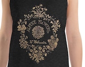 Floral Tank: Alpine Flowers | Ornate Victorian Design Botanical Tank Top, Floral Shirt, Unisex