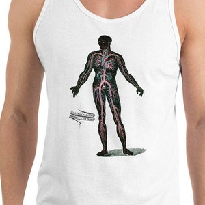 Anatomical Tank, Circulation Anatomy Unisex Tank Top, Medical Gift, Blood, Science, Physiology, Cardiovascular, Doctor Gift image 1