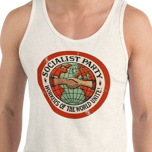 Socialist Tank: Socialist Party | Workers of the World Unite | Retro Edwardian Socialism, Leftist Unisex Tank Top, Socialist Gift