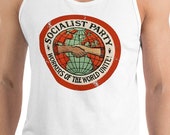 Socialist Tank: Socialist Party | Workers of the World Unite | Retro Edwardian Socialism, Leftist Unisex Tank Top, Socialist Gift