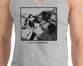 Workers Tank: Worker Smashing the Chains of Oppression | Workers of the World Unite! Unisex Retro Socialist Communist Leftist Pro-Labor