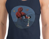 Surreal Vegetarian Shirt, Lobster Revenge | Victorian Design Unisex Tank Top, Animal Rights, Nightmare, Ocean, Underwater