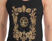 Textile Arts Tank: Ladies' Art Union of Needlework Unisex Top  | Ornate Victorian Design Floral Tank, Needlework Gift