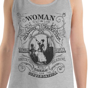 Feminist Tank: Woman in Oratory, Elocution, Tragedy, Drama, Recitation, Reading, Tableau & Conversation, Ornate Victorian Womanhood Gift Athletic Heather