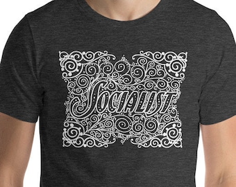 T-shirt socialiste: style Art Nouveau Socialist Graphic | Unisexe Chemise Socialiste Cadeau Socialisme Gauche Anticapitaliste