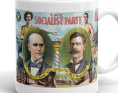 Socialist Mug: 1904 Socialist Party Illustration | Eugene V. Debs, Ben Hanford, Edwardian Politics, Retro Socialism Ceramic, Socialist Gift