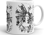 Hairstyle Mug: Edwardian "Arranging the Hair" | Hairdresser Gift, Stylist Gift, Salon, Beauty, Devils, Angels, Bad Hair Day
