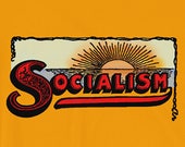 Socialist T-Shirt: Socialism Sunrise | Retro Unisex Shirt, Leftist, Anti-Capitalist, Progressive, Socialist Gift