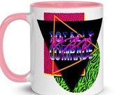 Leftist Mug: Totally Rad Comrade | Retro 1980s Style, Socialist Communist Anti-Capitalist 80s Bright Colors Neon Gift
