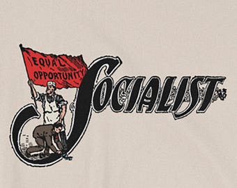 Socialist T-Shirt: Socialist Flag | Retro Leftist Shirt, Unisex, Pro-Labor, Anti-Capitalist, Equal Opportunity, Socialist Gift, Socialism