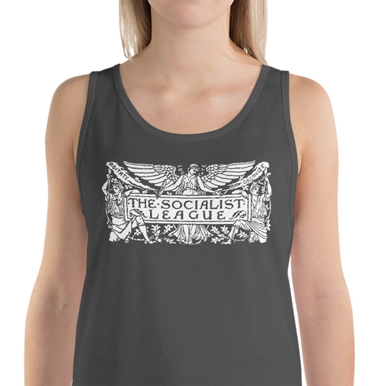 Socialist Tank: The Socialist League Agitate, Educate, Organize Socialist Gift, Walter Crane Socialism Unisex Tank, Leftist image 1