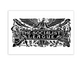 Socialist Poster: The Socialist League, Black on White  | Agitate, Educate, Organize! Walter Crane Socialism, Leftist Unframed