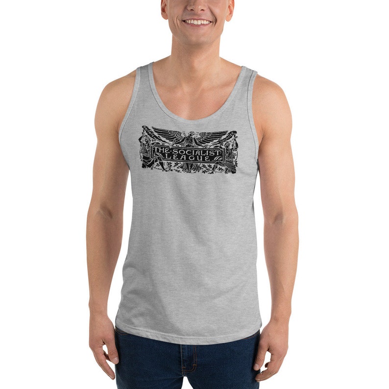 Socialist Tank: The Socialist League Agitate, Educate, Organize Socialist Gift, Walter Crane Socialism Unisex Tank, Leftist Athletic Heather