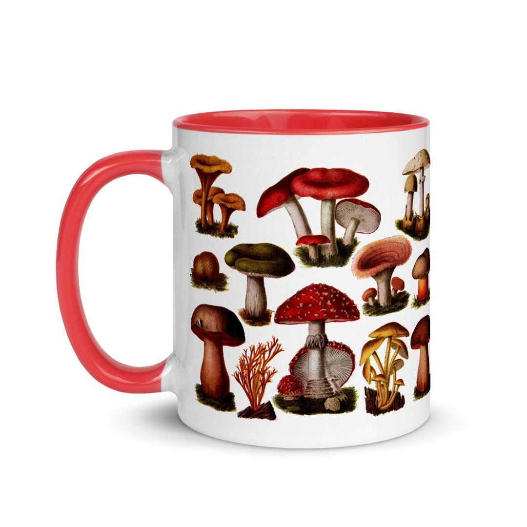 Mushroom Mug Poisonous Fungi & Mushrooms Red Interior Etsy