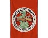 Socialist Flag: Socialist Party | Workers of the World Unite | Retro Edwardian 56x34.5 inch Flag Socialism, Leftist, Pro-Worker
