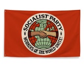 Socialist Flag: Socialist Party | Workers of the World Unite | Retro Edwardian 3x5 foot Flag Socialism, Leftist, Pro-Worker