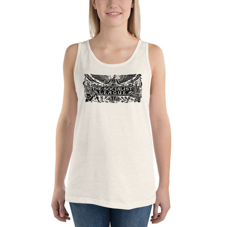 Socialist Tank: The Socialist League Agitate, Educate, Organize Socialist Gift, Walter Crane Socialism Unisex Tank, Leftist Oatmeal Triblend