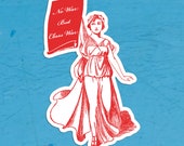 No War But Class War Kiss-Cut Large Sticker | Retro Socialism, 1920s Style, Retro Socialist Communist Anti-Capitalist Solidarity