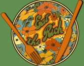 Leftist T-Shirt: Eat the Rich | Unisex Retro 1970s Style, Socialist Communist Anti-Capitalist Pro-Worker 70s Floral Gift