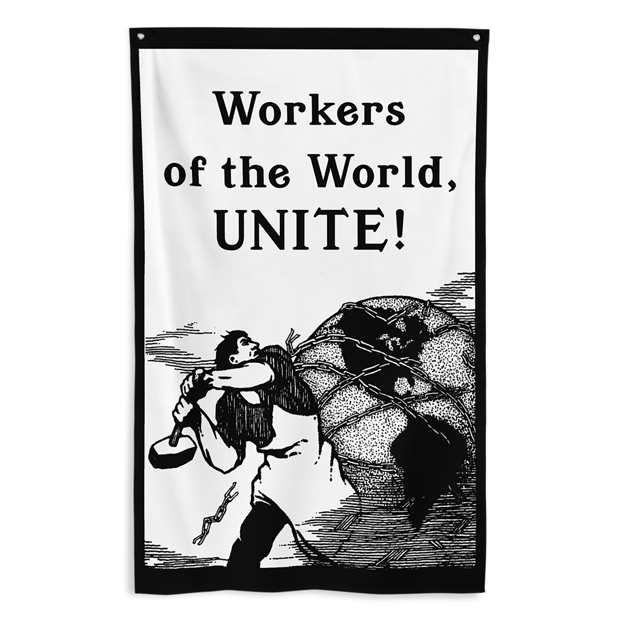 Workers Flag: Worker Smashing the Chains of Oppression