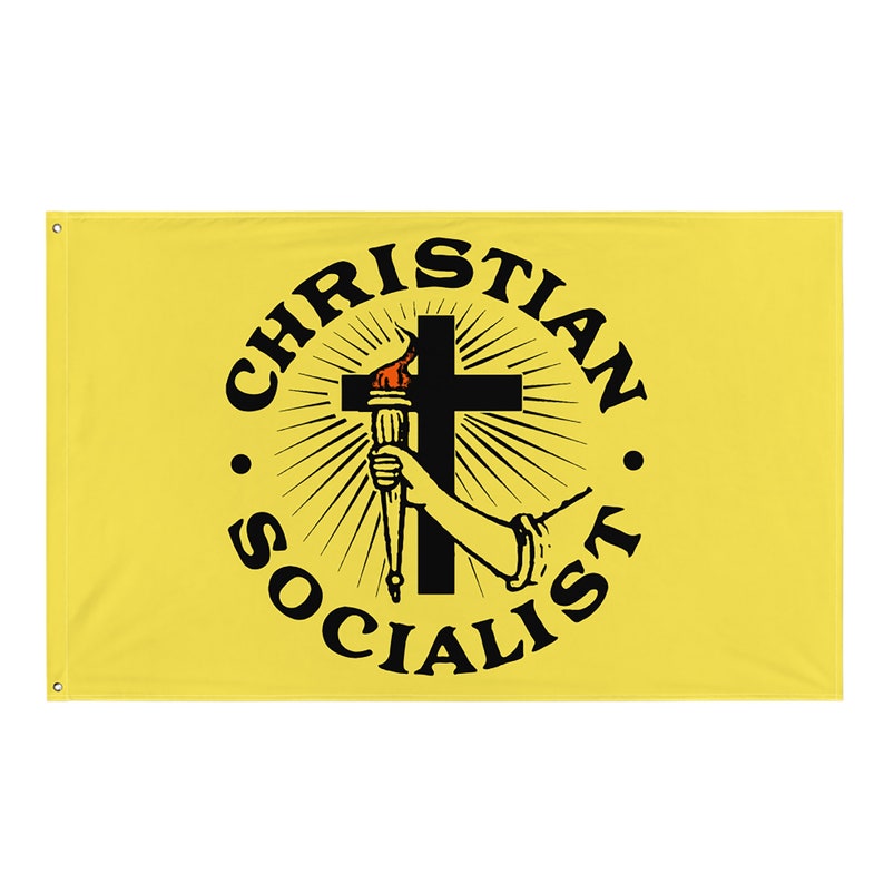 Christian Socialist Flag, 3x5 Foot Religious Leftist, Anti-Capitalist, Socialism Pro-Labor, Pro-Worker image 6