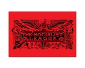 Socialist Poster: The Socialist League, Black on Red Agitate, Educate, Organize! Walter Crane Socialism 12x18" Leftist Unframed