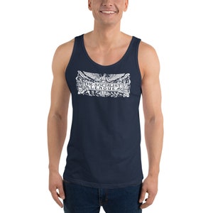 Socialist Tank: The Socialist League Agitate, Educate, Organize Socialist Gift, Walter Crane Socialism Unisex Tank, Leftist Navy