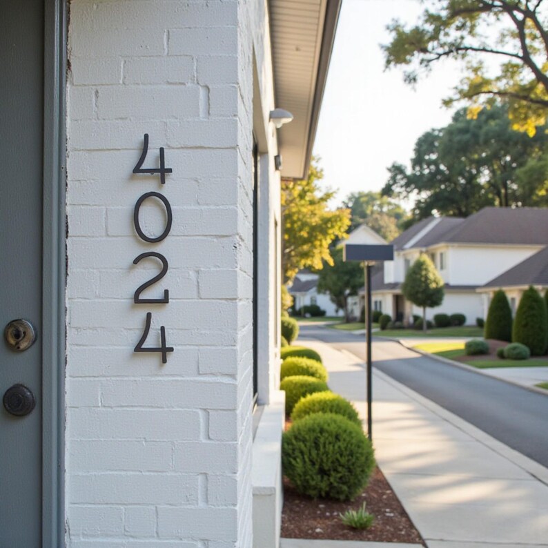 Modern Aluminum House Numbers - Set of 2 - Etsy
