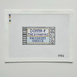 Donna & The Dynamos Concert Ticket Needlepoint Canvas