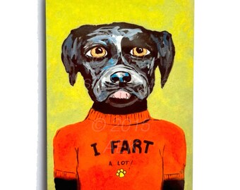 Farting Dog Magnet - Black Lab Magnet - Dog Refrigerator Magnet - Super Strong Refrigerator Magnet - Gift for Dad - Gag Gift for Men