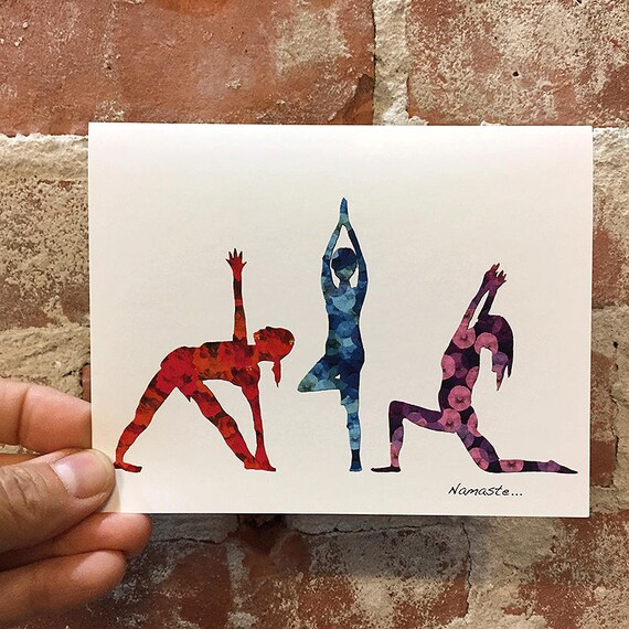 Yoga Cards Yoga Art Blank Inside Yoga Stationary Yoga