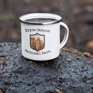 Outdoor Enamel Camp Cup Featuring Bryce Canyon National Park Logo 12oz