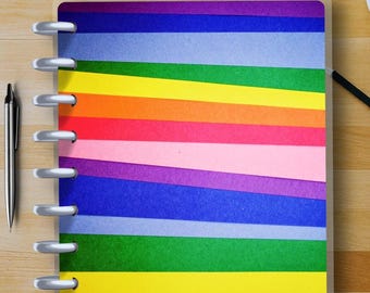Rainbow Planner Cover – Laminated, Fits Happy Planner