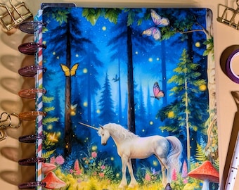 Whimsical Forest #3 - Happy Planner Custom Laminated Cover - Classic Size - Reversible